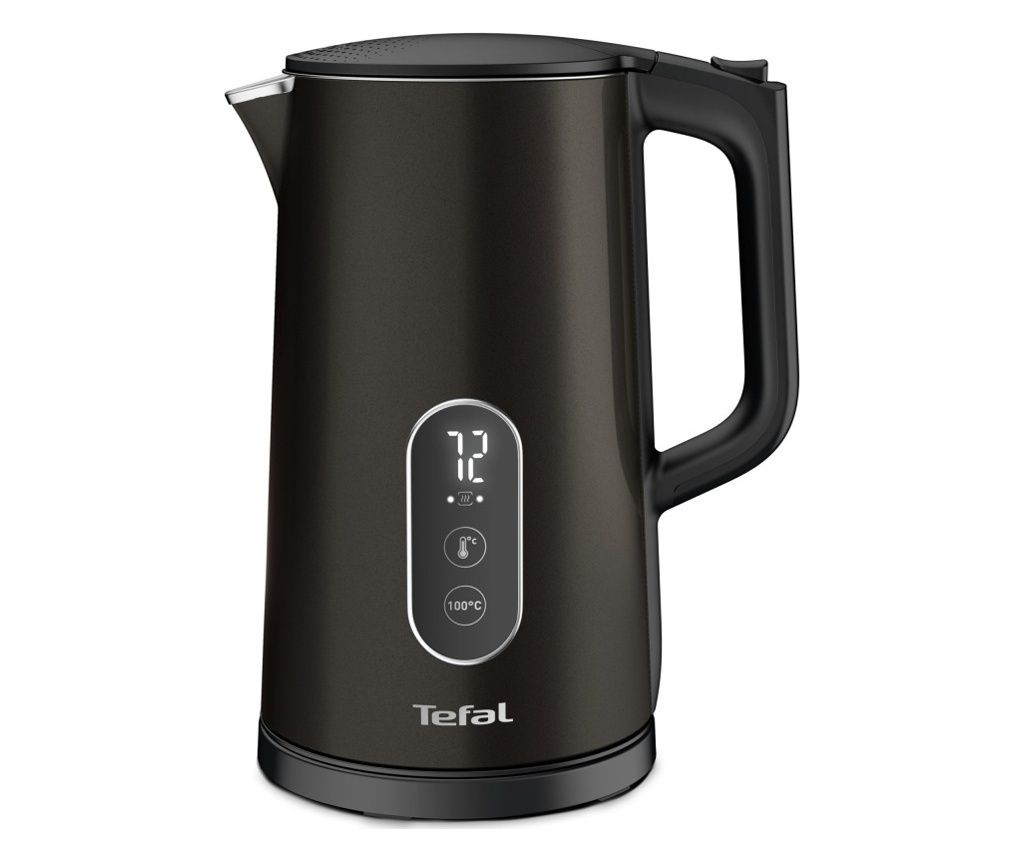 Fierbător electric Tefal KI831E10, 1800W, 1.7L, 5 Niveluri de Temperatură, LED, Control Tactil, Bază 360°, Perete Dublu, Filtru