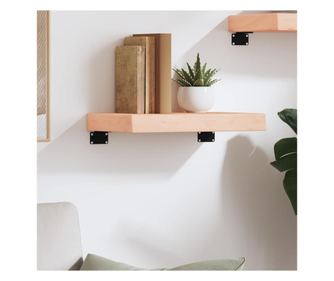 Falra szerelhet polc, 40x30x6 cm, kezeletlen tmr tlgyfa