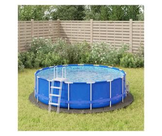 Geotekstilna podloga za bazen, svetlo siva, Ø366 cm, poliester