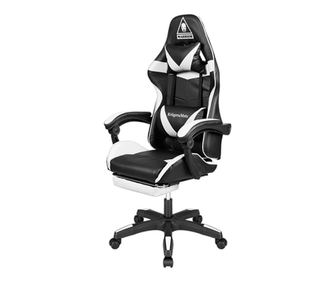 Scaun Gaming Warrior Eco Negru și Alb-contorpiesa.