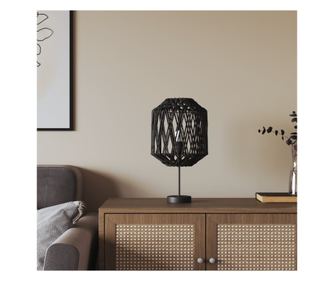 Senčnik, črn, Ø23x28 cm, železo in papir