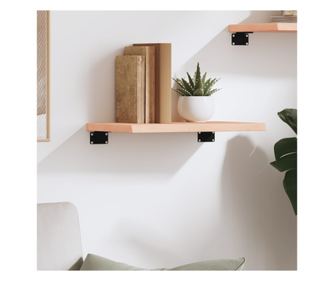 Falra szerelhet polc, 40x30x2 cm, kezeletlen tmr tlgyfa