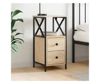 Κομοδίνο, δρυς Sonoma, 34x35,5x70 εκ., κατασκευασμένο ξύλο