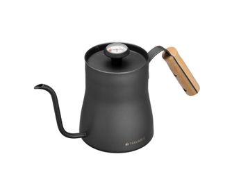 Kávovar Navaris pour-over, 1000 ml, integrovaný teploměr, stříbrná, dřevo/nerezová ocel
