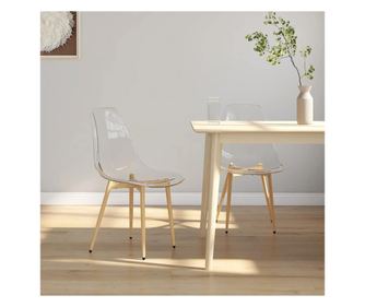 Kuhinjska stola, 2 kosi, prozorna, PET