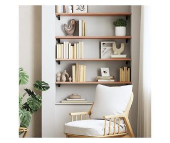 Vilgosbarna fali polc 80x30x2 cm tmr tlgyfbl