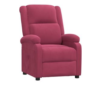 Naslanjač na razteg, vinska rdeča, žamet