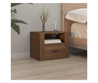 Нощно шкафче, кафяв дъб, 50x36x40 см