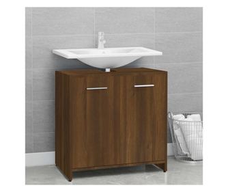 Frdszoba szekrny, barna tlgy, 60x33x60 cm, feldolgozott fa