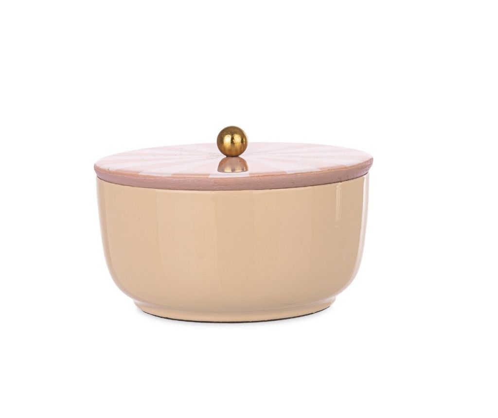 Διακοσμητικό Μπολ, Πολύχρωμο Μεταλλικό Αποθηκευτικό Donya Ø14x9h