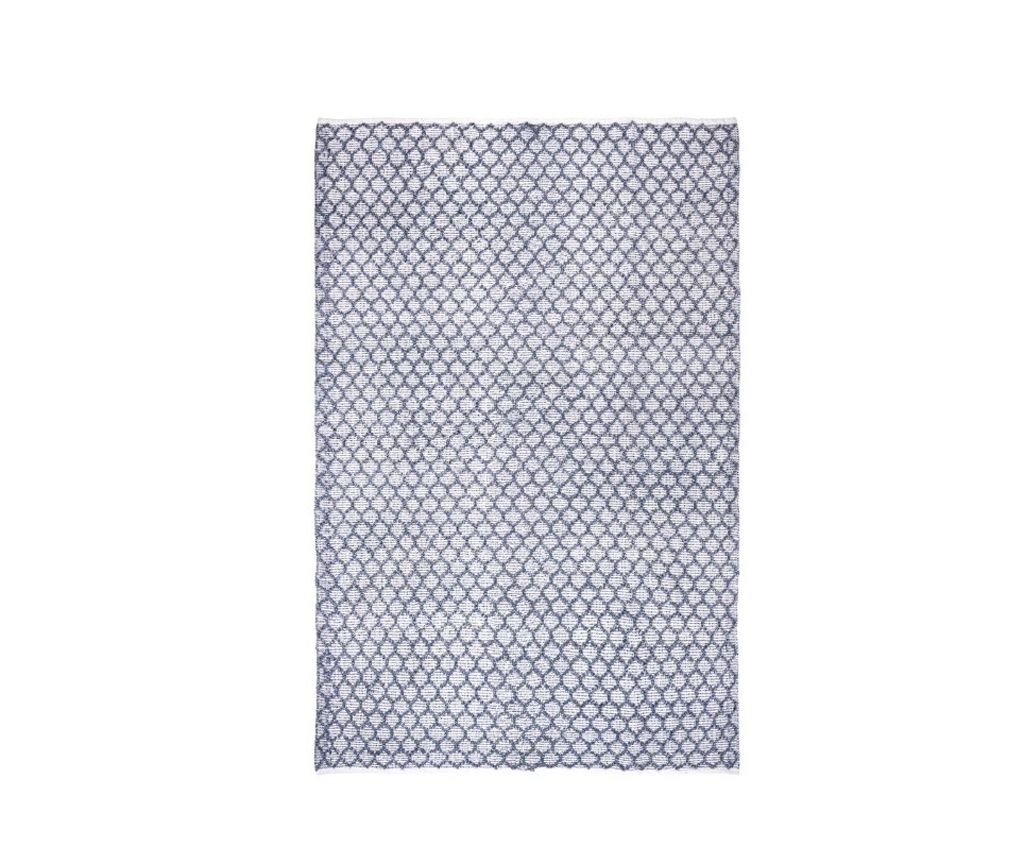 Chander Polyester Blue White Indoor Outdoor Rug 200x300 cm