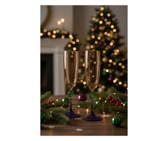 Set kozarcev za penino (2 kosa) 682, vijoličen