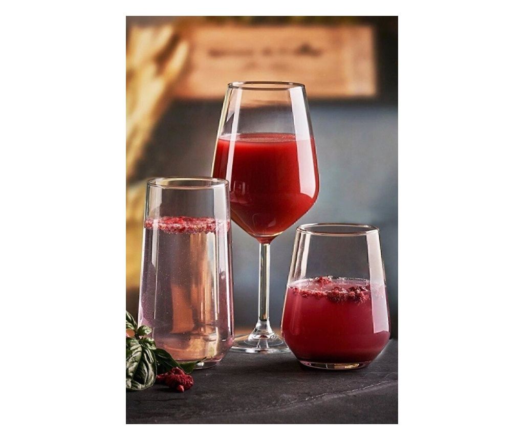 Stekleni set (18 kosov) 645, transparent