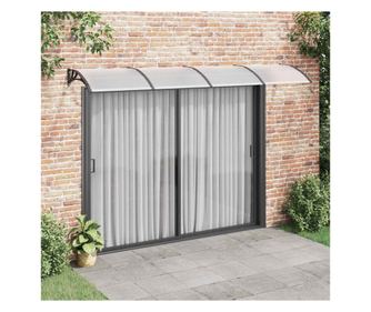 Copertină de ușă, negru, 350x100 cm, policarbonat