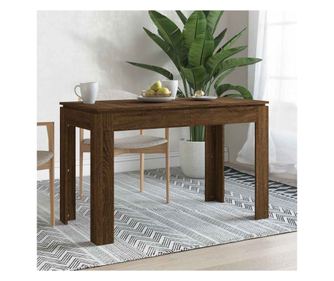 Kuhinjska miza, rjav hrast, 120x60x76 cm, iverna plošča