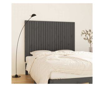 Zidna uzglavlja, siva, 146,5x3x110 cm masivno drvo bor