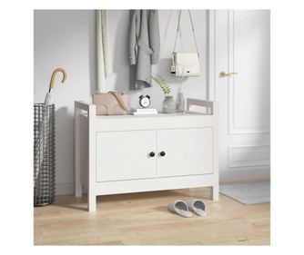 Ormarić za predsoblje, bijeli, 80x40x60 cm, masivna borovina