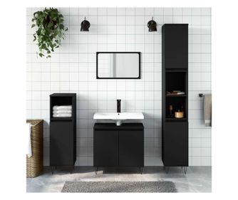 Frdszobabtor, fekete, 58x33x60 cm, feldolgozott fa