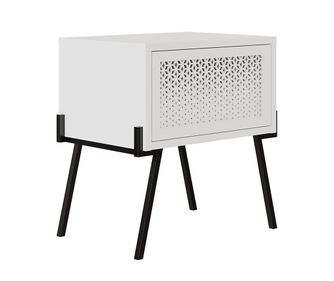 Нощно шкафче, Hamer, Бял, Пдч, 48х34х51см.
