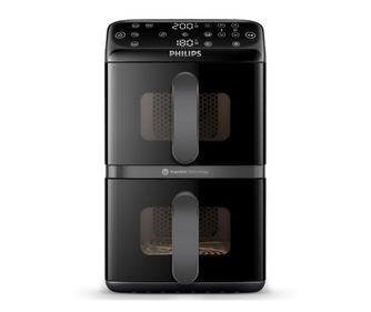 Двоен вертикален фритюрник с горещ въздух Philips Dual Stack 4000 NA460/00, 2750W, 10 л, 13 програми, 40-220°C, Синхронизация, К