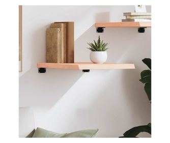 Polička za steno, 40x50x4 cm, masivni hrastov les brez obdelave