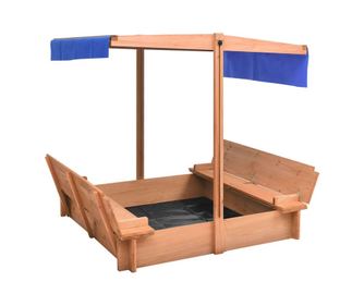 Pískoviště s střechou, 112x112x112 cm, jedlové dřevo