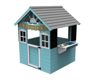 GINGER HOME Dřevěný domeček na hraní s kuchyňkou - 110x103x137 cm