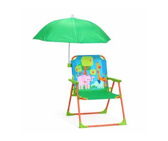 Scaun pliabil pentru copii TOFFY cu umbrelă – Pentru plajă, grădină și camping