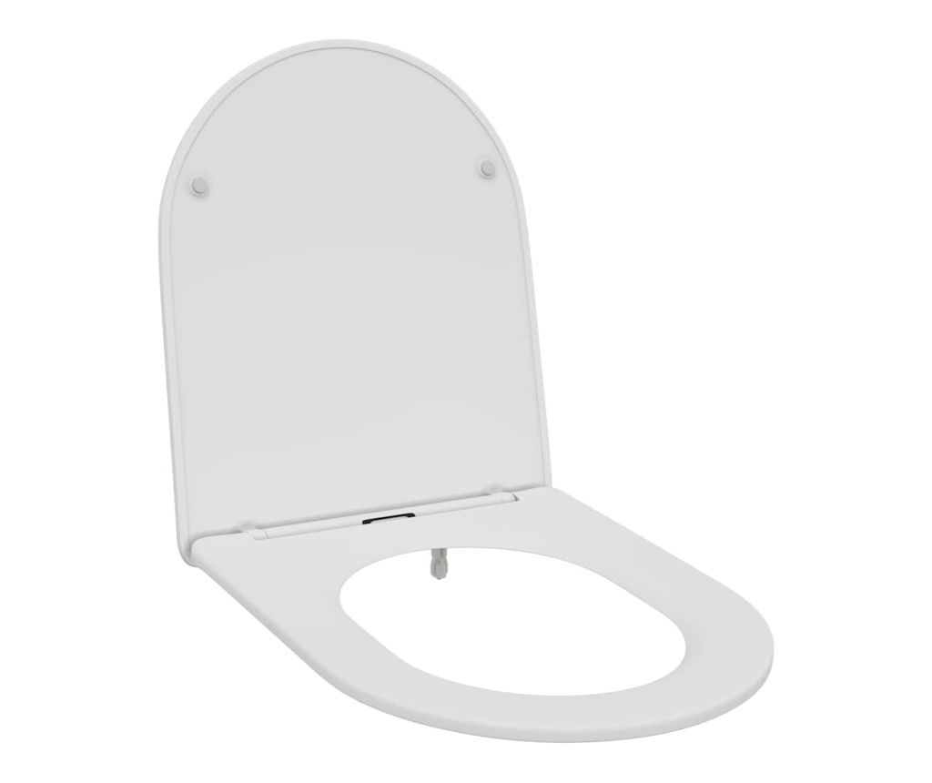 vidaXL Toilet Seat White 47 x 36 x 3.4 cm Duroplast