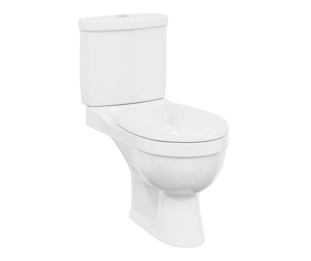 vidaXL Toilet with Cistern, White