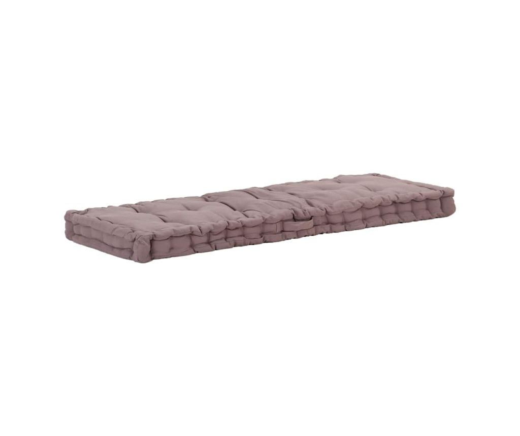 vidaXL Pallet Sofa Cushion, Taupe Grey, 120x40x7 cm, Cotton