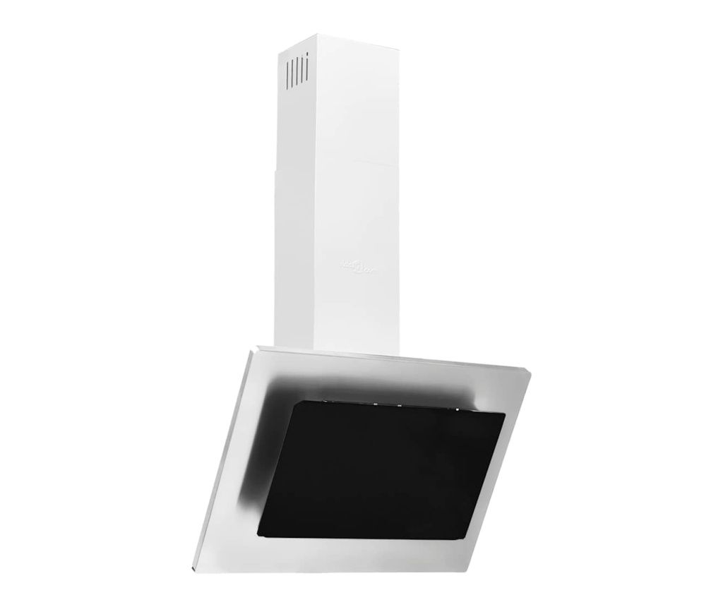 vidaXL Wall Cooker Hood 60 cm Stainless Steel & Tempered Glass