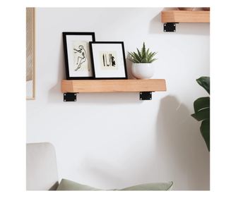 Vilgosbarna fali polc 40x10x6 cm tmr tlgyfbl