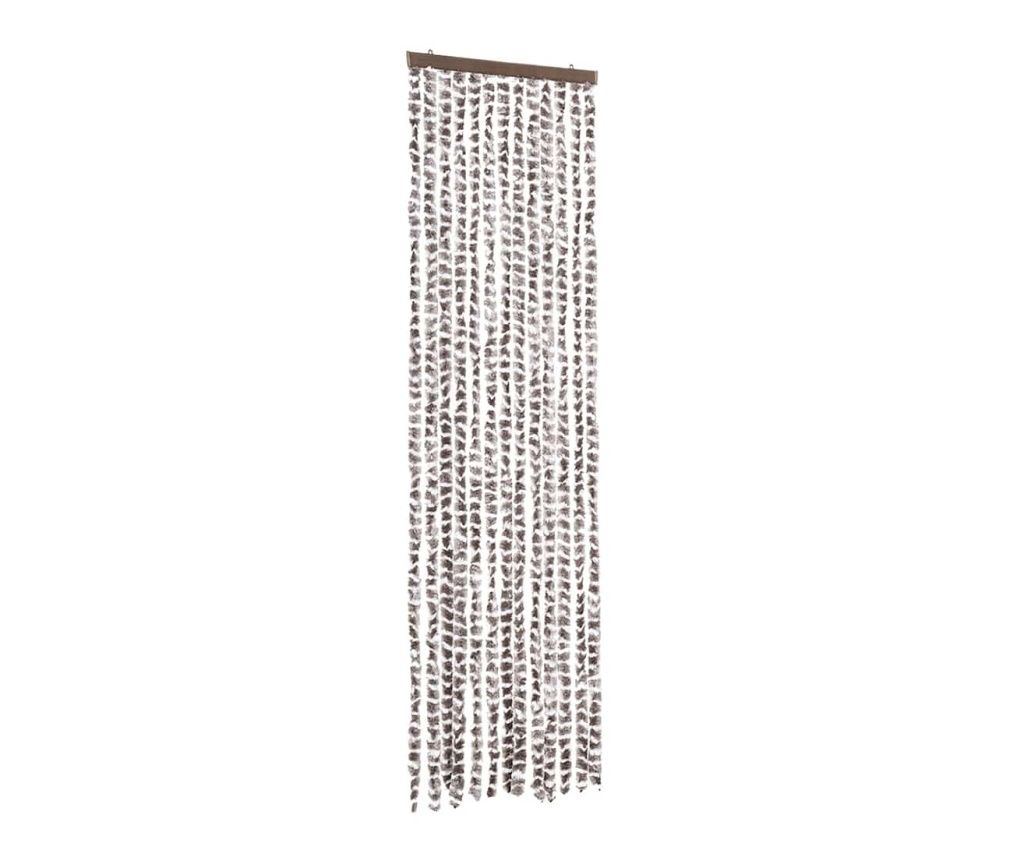 vidaXL Insect Screen, Taupe and White, 56x200 cm, Chenille