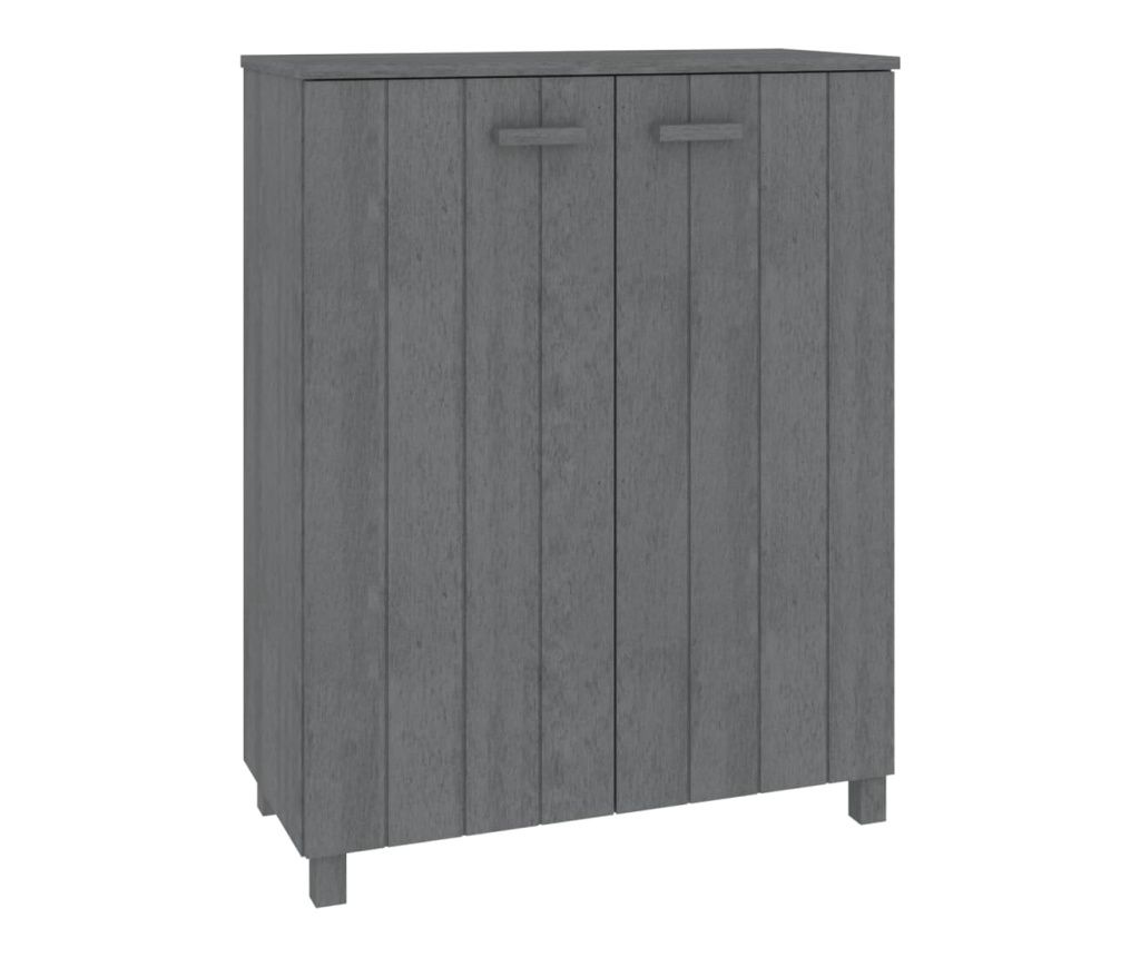 vidaXL HAMAR CD Cabinet, Dark Grey 85x40x108 cm, Solid Pine Wood