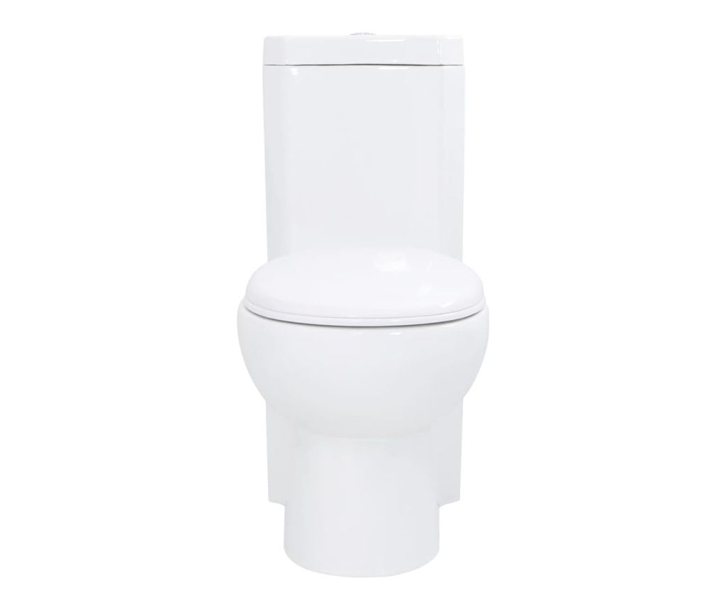 Ceramic Toilet, Corner Bathroom WC, White