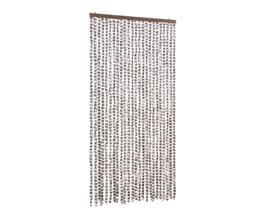 vidaXL Insect Screen, Taupe and White, 100x230 cm, Chenille