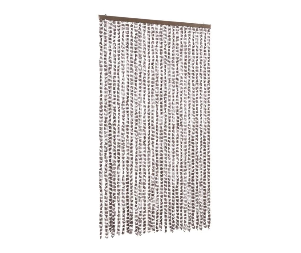 vidaXL Insect Screen, Taupe and White, 118x220 cm, Chenille