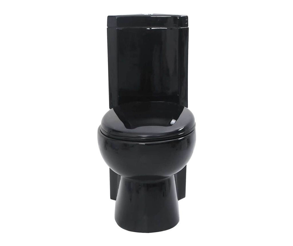 Corner Ceramic Toilet Bowl, Bathroom WC, Black