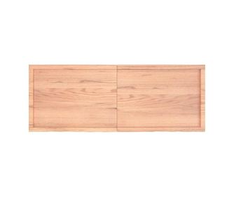 Svetlo rjava stenska polica 160x60x4 cm, obdelan masiven hrastov les