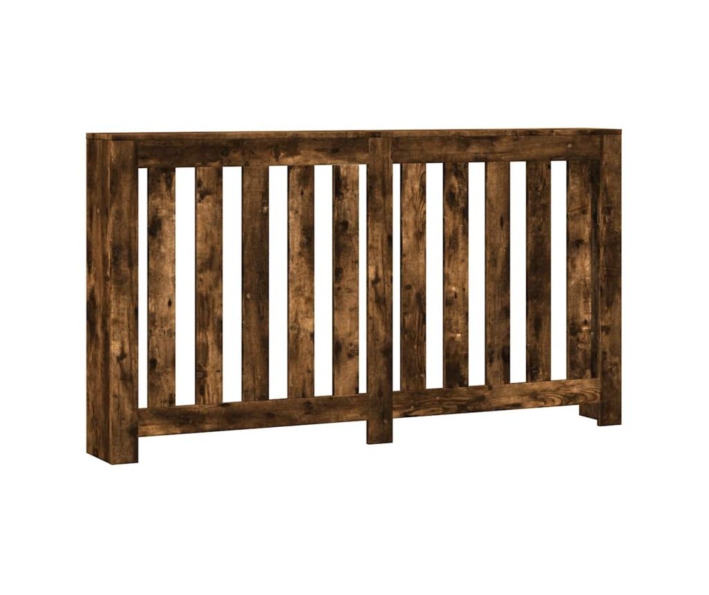 vidaXL Radiator Cover Oak Smoked 149x20x82cm Wood