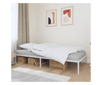 Metalni krevet, bijeli, 100x200 cm