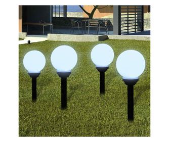 vidaXL Lămpi de exterior pentru alei LED 4 buc. 15 cm, cu țăruș de sol