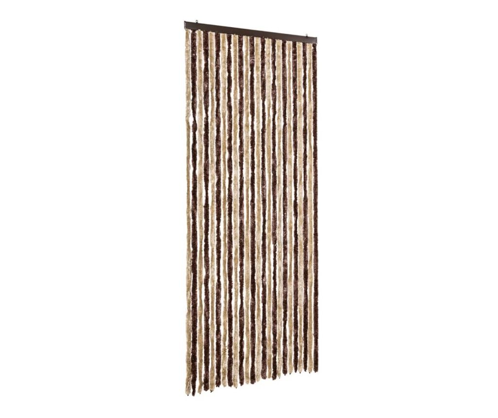 vidaXL Insect Screen Curtain, Beige and Light Brown, 100x220 cm Chenille
