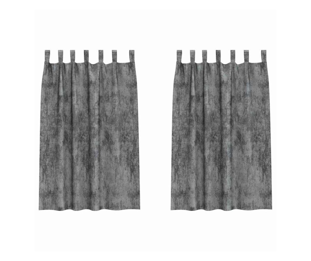 vidaXL Curtains 2 pcs grey 175x140 cm