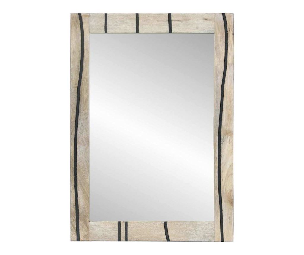 vidaXL Bathroom Mirror Brown 70 x 50 x 2.5 cm