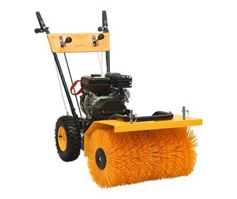 vidaXL Freză de zăpadă cu mașină de măturat 2 în 1, benzină 6,5 CP