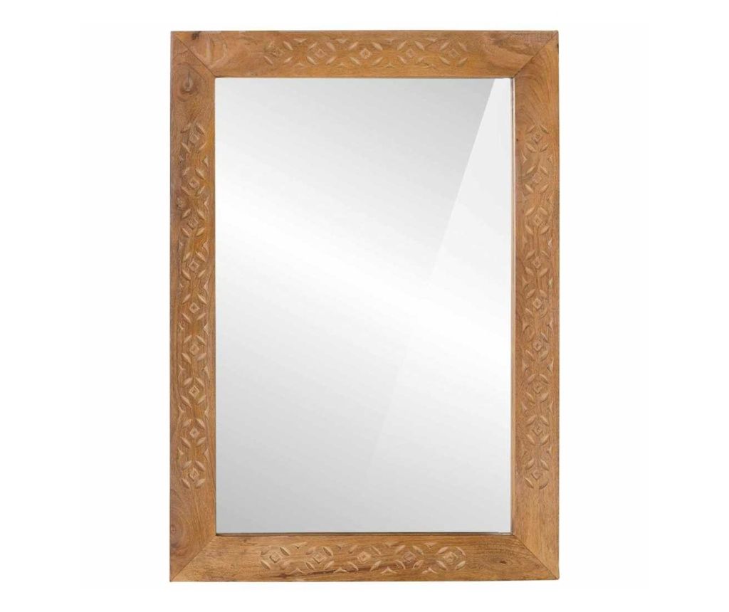 vidaXL Bathroom Mirror Light Brown 70 x 50 x 2.5 cm
