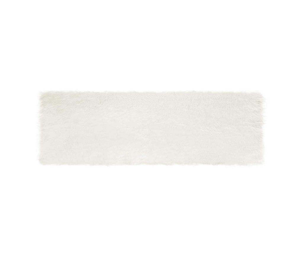 vidaXL Faux Sheepskin Rug Tafalla White 80 x 250 cm Polyester