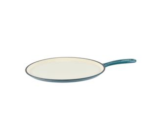 Pánev z litiny s emailovým povrchem na palačinky 28 cm Turquoise Perfect Home 17821